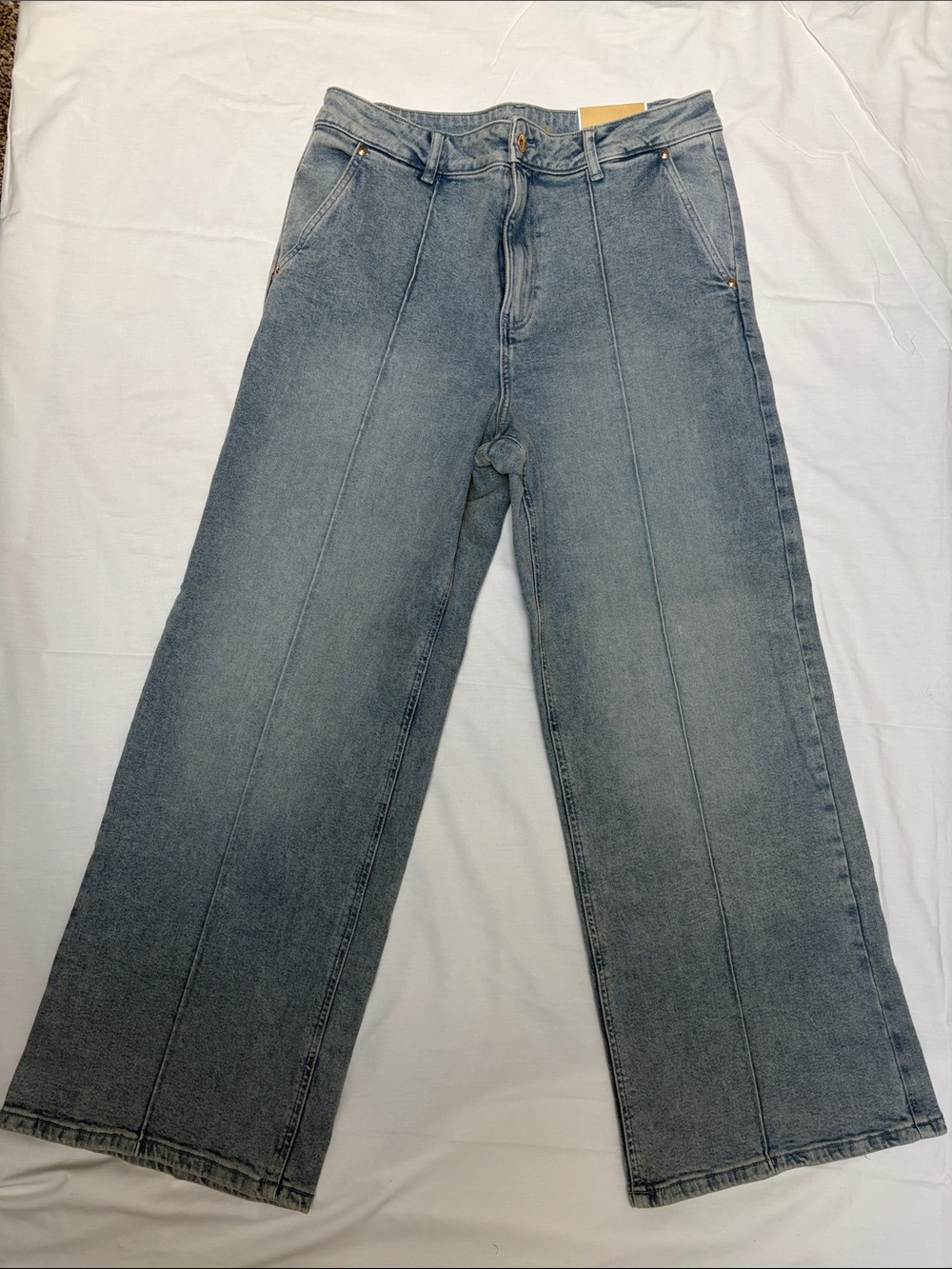 Michael Kors Wide Leg Light Blue Denim Jeans